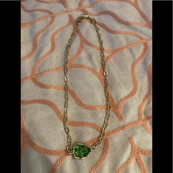 Green Druzy Necklace - Picture 6 of 6